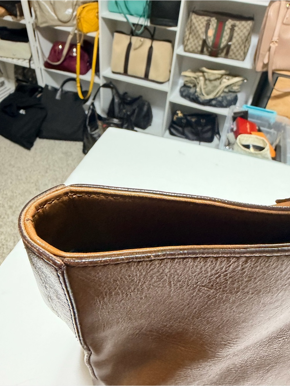 Leather tote - Picture 9 of 16